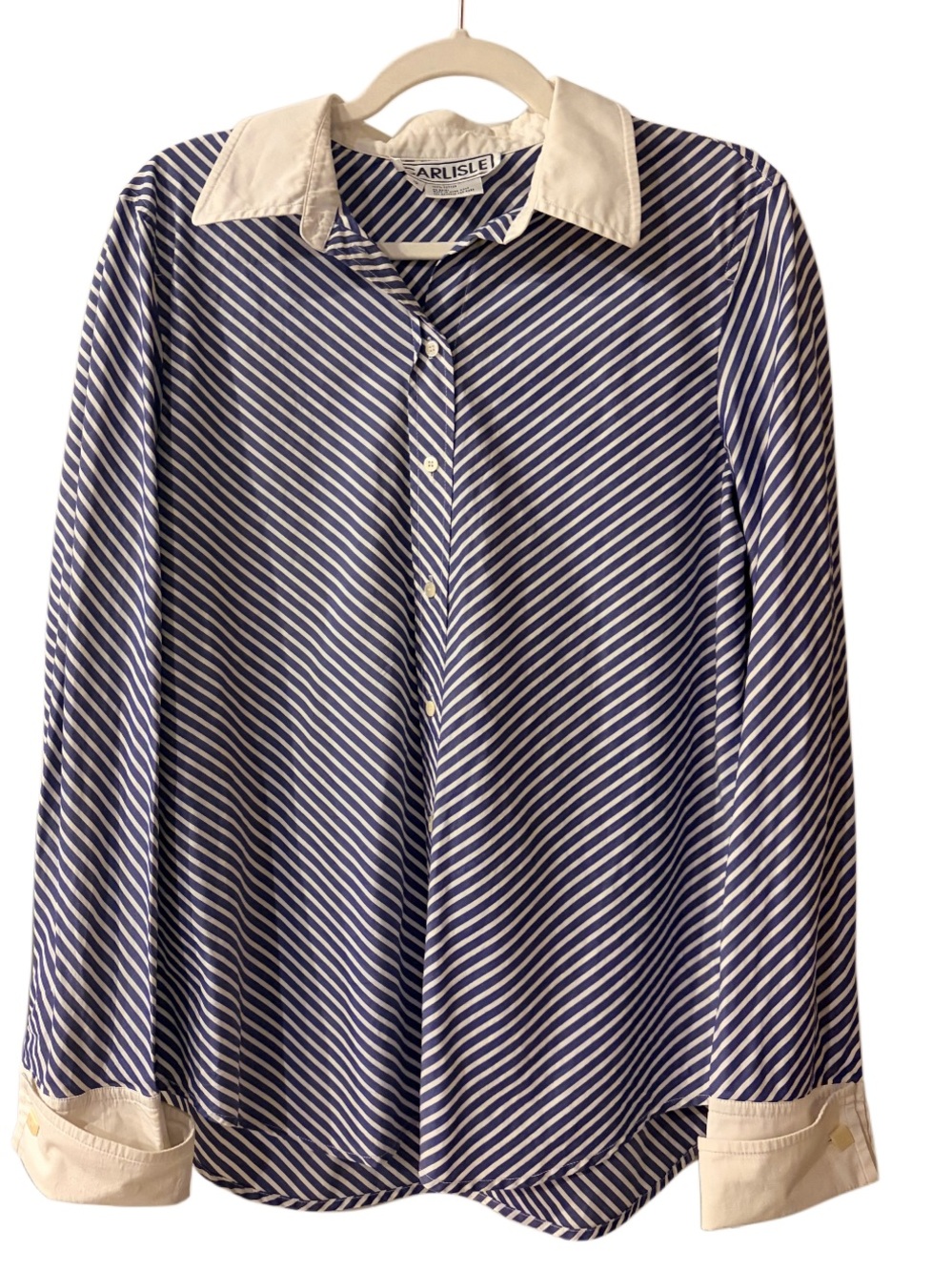 Vintage Carlisle button up striped cotton shirt size 12